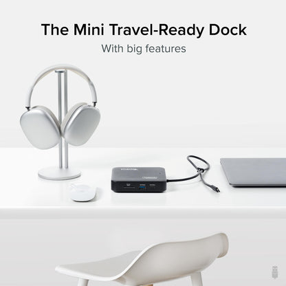 Plugable 7-in-1 USB-C DisplayLink Dock – Dual 4K 60Hz HDMI, USB-C & USB-A (10Gbps), SD Card, Gigabit Ethernet, 100W PD Charging – Compatible with macOS & Windows, MacBook Dual Monitor Support