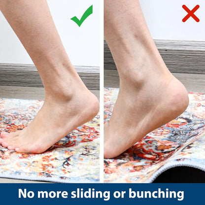 Skiennix Non-Slip Rug Pad Gripper - 3x5 Anti-Skid Mat for Hardwood Floors | Beige Color