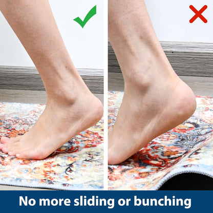 Skiennix Non-Slip Rug Pad - 9x12 Gripper for Hardwood Floors | Anti-Skid Mat in Black