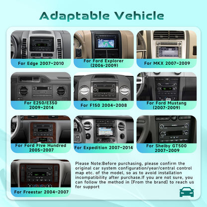 [Android 15/4G+64G] 7” IPS Touch screen Car Radio for Ford F150 F250 F350 E250 E350 Edge Fusion Explorer with Wireless Carplay&Android Auto,Car Stereo support Bluetooth5.0 DSP WiFi GPS USB Rear Camera