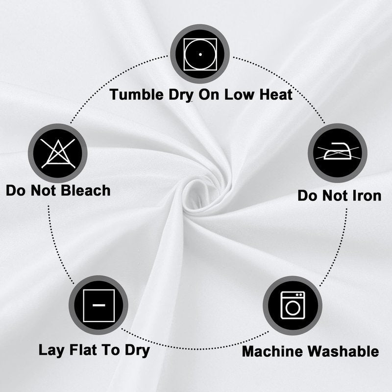 PureFit 6 Pack Rectangle White Table Cloths 60 x 102 Inch for 6Ft Tables, Stain and Wrinkle Resistant Table Linens for Home Use, Wedding, Party, Banquet and Camping