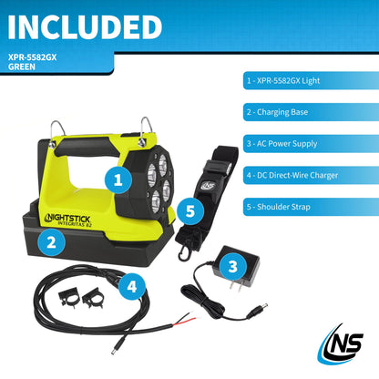 Nightstick XPR-5582GX INTEGRITAS 82 Intrinsically Safe Lantern w/Articulating Head - Li-Ion - Green - UL913