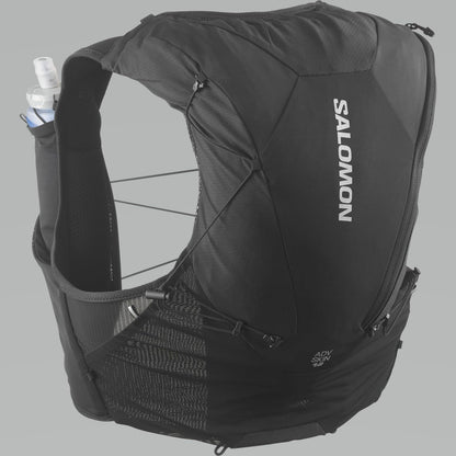 Salomon Unisex Advance Skin 12 | 12 Liter Hydration Trail Running Vest, Black, Medium