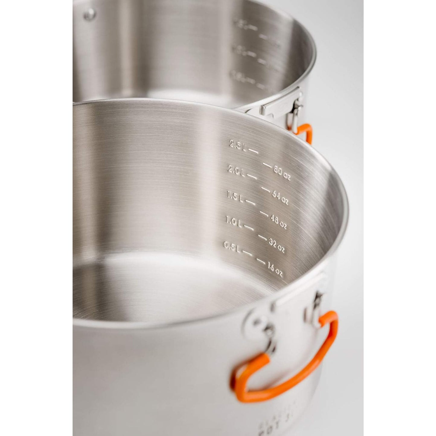 GSI Outdoors Glacier Stainless Steel Base Camper - Medium - 3 Pieces Cookset - Compact, & Durable Pot Pan for Camping