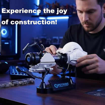 Sci-Fi Games Gun Building Set for Adults Ideas Portol 2 Gun Building Model with Light &amp Display Stand Cool Collectible Games Fans Gift