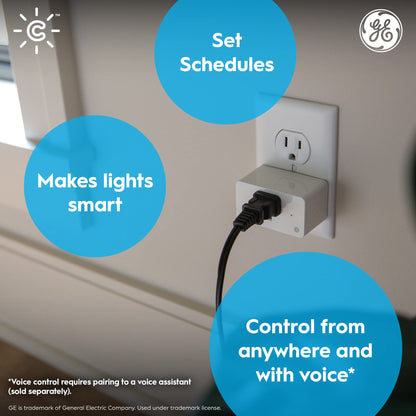 Cync Indoor Smart Plug, WiFi Outlet Socket, Voice Control Outlet, Matter Compatible, Compatible with Alexa and Google Home (3 Pack)