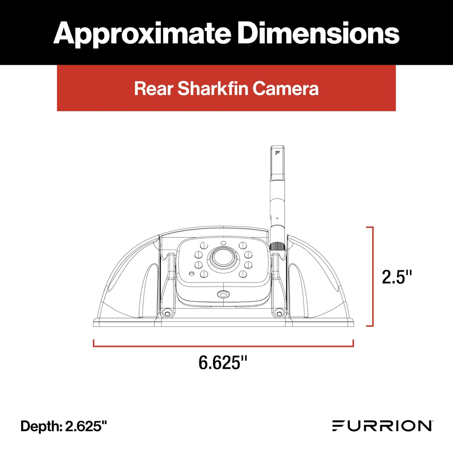 Furrion Vision S+ RV Observation System with 7" Monitor, Left/Right Side Cameras with LED Marker Lights, Sharkfin, Infrared Night Vision, Live Streaming, Wide Viewing Angle - FOS7HTAEN