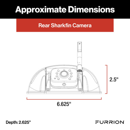 Furrion Vision S+ RV Observation System with 7" Monitor, Left/Right Side Cameras with LED Marker Lights, Sharkfin, Infrared Night Vision, Live Streaming, Wide Viewing Angle - FOS7HTAEN
