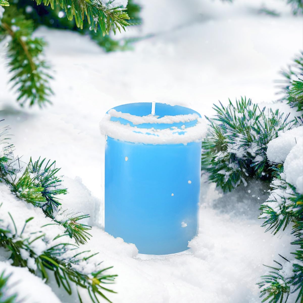 Pillar Candles, 2x3 Inch Blue Pillar Candles, 12 Pack of Unscented Pillar Candles for Home, Weddings, Parties and Tables, Burns 24 Hours