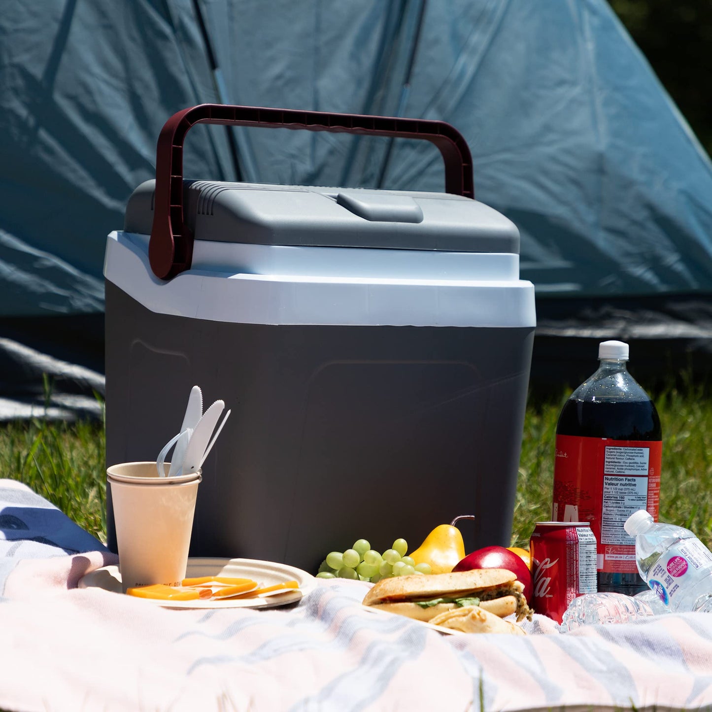 Koolatron 12V Iceless Cooler & Warmer – Portable 26 qt Electric Cooler/Nevera Portátil Eléctrica for Car Truck Camper Boat Hard Sided Mini Fridge for Camping Picnic Travel Lunch Food Drinks Office