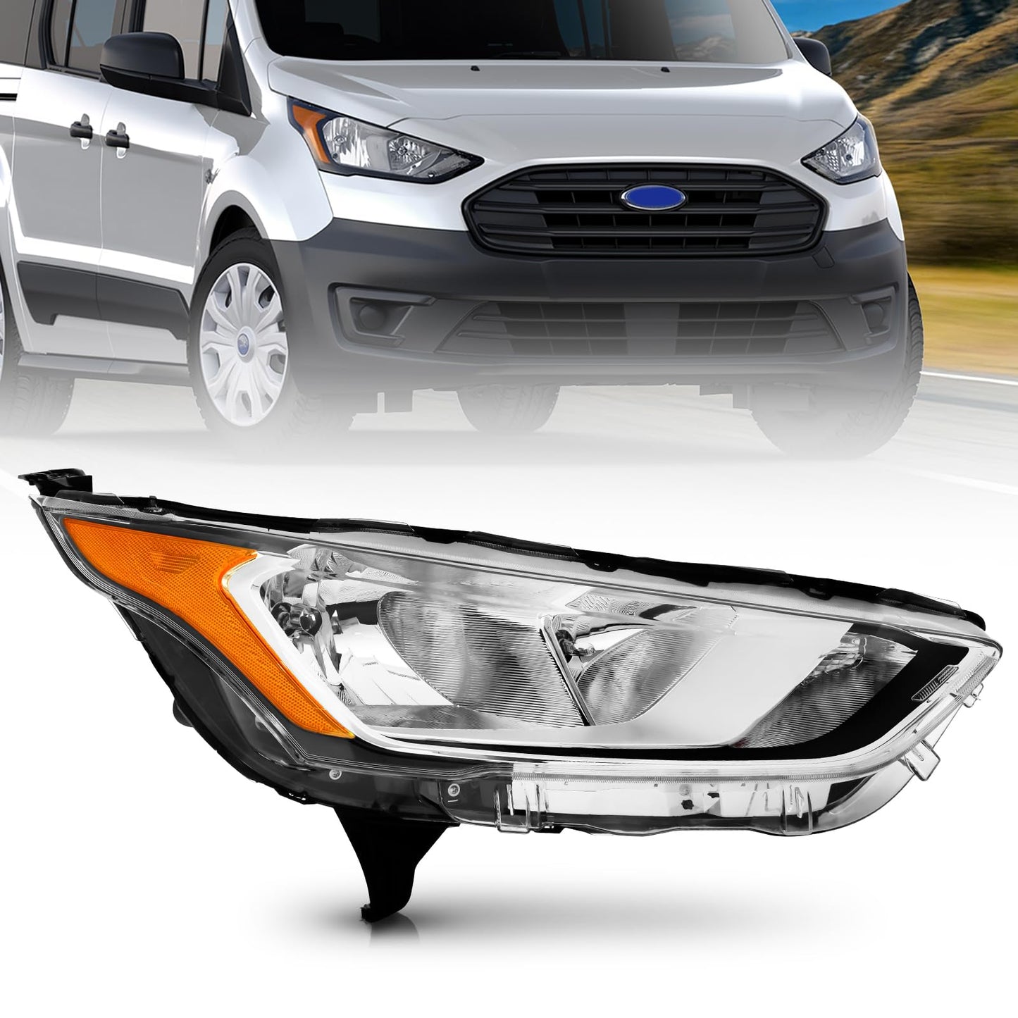 XGWZ Headight Compatible With 2019-2023 Ford Transit Connect (Passenger Side(Right))