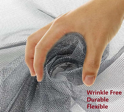 MARVYC 47 inch x 328 ft Fiberglass Window Screen Mesh Roll, Insect and Fly Protection, Durable, Breathable, Washable, DIY Cut to Size for Windows, Doors, Pool, Porch and Patio (Grey, 47 in x 328 FT)