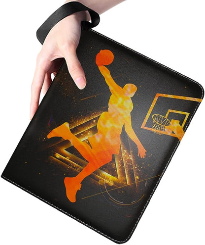 Basketball Cards Binder 900 Pockets Trading Cards Holder Card Collectors AlbumTrading Card Binder 9 Pocket with 50 Removable Sleeves for Basketball Card and Sports Card
