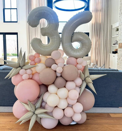Cream Number 1 Balloon 40 Inch, 1st Birthday Balloon for Baby Boy Girl Toddler First Birthday Decorations, Shiny Cream Party Supplies