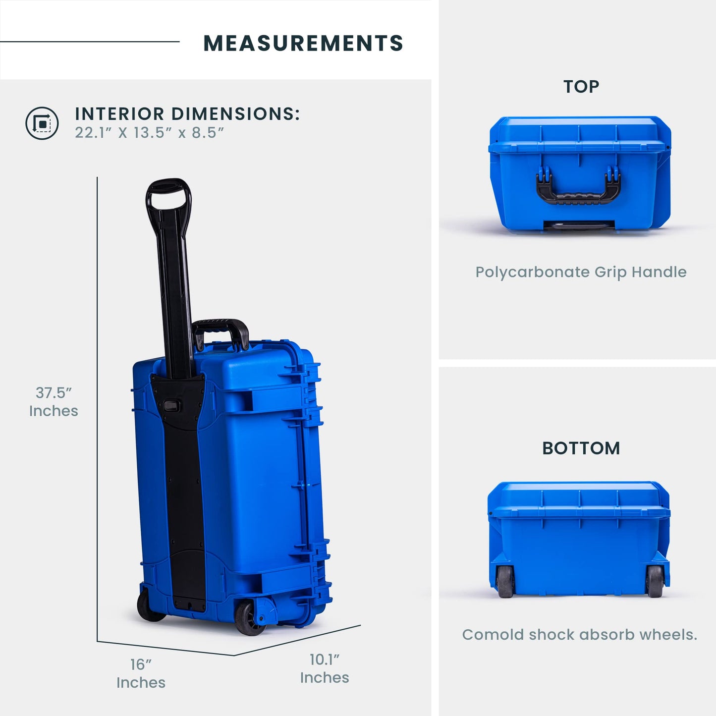 Seahorse 920 Heavy Duty Protective Dry Box Case - TSA Approved/Mil Spec / IP67 Waterproof/USA Made