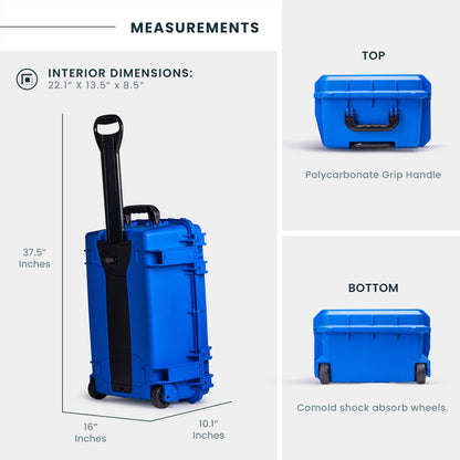 Seahorse 920 Heavy Duty Protective Dry Box Case With Customizable Accuform Foam - USA Made for Professional Photographers/TSA Approved/Mil Spec / IP67 Waterproof (Blue)