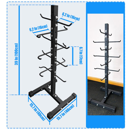 BLUSLM Cable Attachment Rack for Lat Pull Down Bar, Heavy Duty Steel Lat Bar Organizer, Gym Storage Rack for LAT Pulldown Attachments