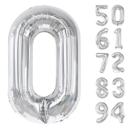 Silver Number 26 Balloon 40 inch, 26 Number Balloons, 26th Silver Birthday Decorations, 26 Year Old Women Men Silver Party Supplies