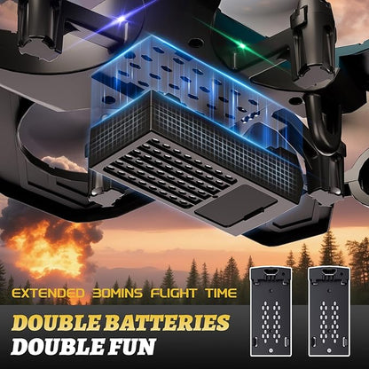 4DRC Foam RC Plane for Adults Kids Remote Control Airplane Toys for Boys Kids Adults Beginners RC Planes Fighter Jet Helicopter Drones for Kids Adults 360° Flip Easy to Fly