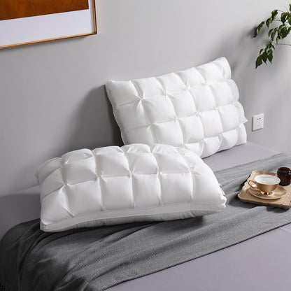 YOUR MOON Queen Size Pillows - Soft Down Alternative Support | Set of 2 Fluffy Gel Pillows (White)