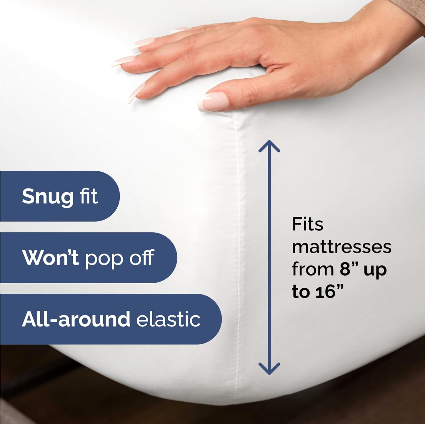 Skiennix Twin XL Sheet Sets - Bulk Case of 16 with Deep Pockets - Breathable, Cooling & Wrinkle-Free (White)