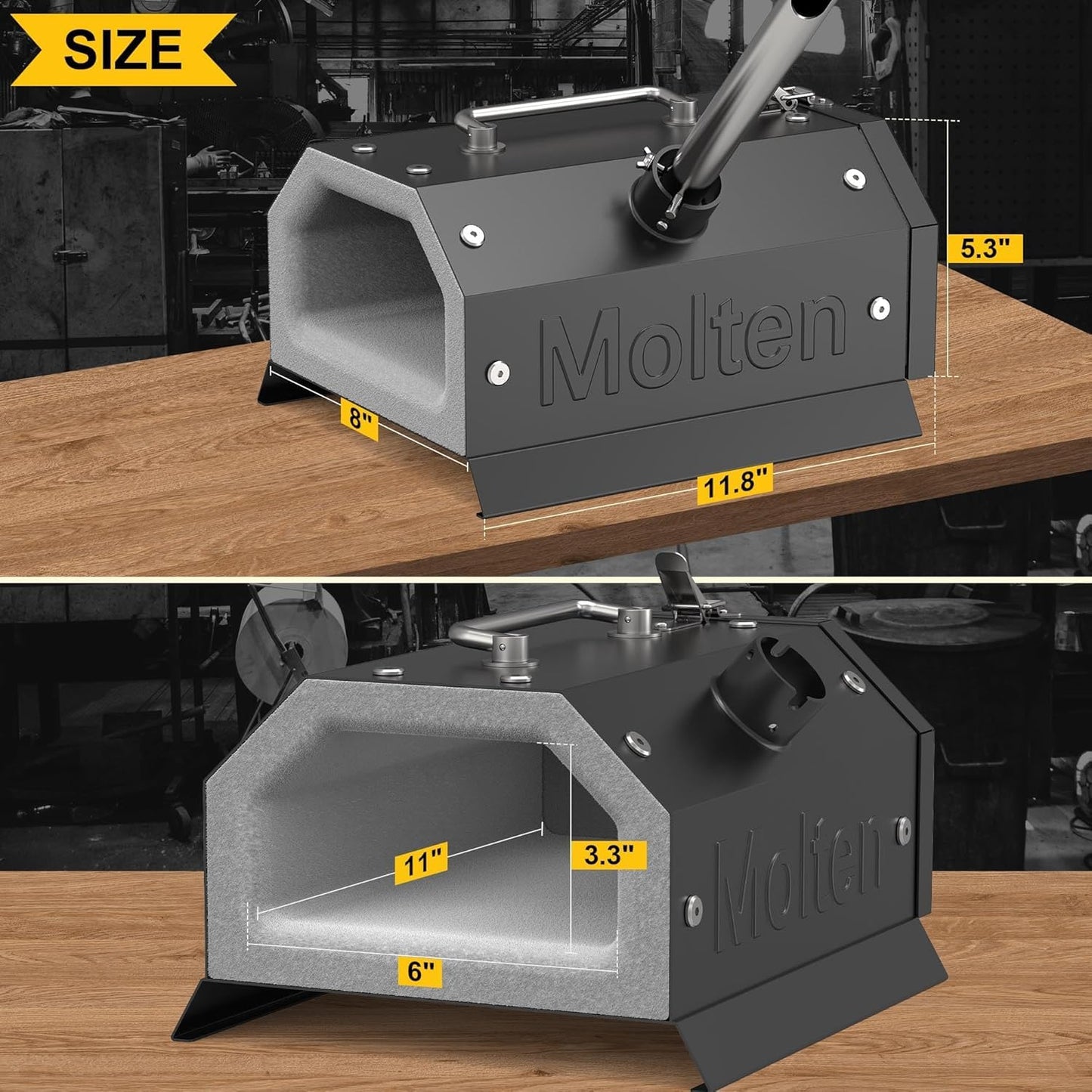 MMasters Mini 1 Burner Propane Forge 2600°F Gas Forge for Blacksmithing Tools, Knife Making Kit, and Bladesmithing – Portable Metal Set with Beginners Welding Package