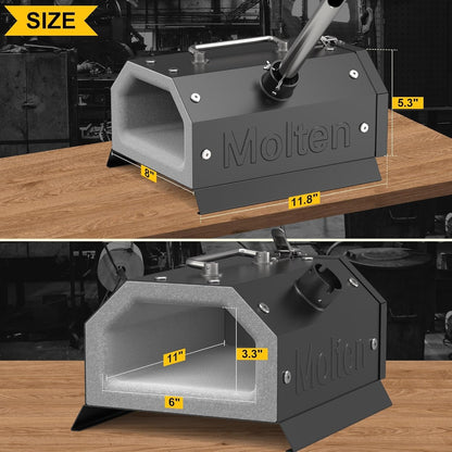 MMasters Mini 1 Burner Propane Forge 2600°F Gas Forge for Blacksmithing Tools, Knife Making Kit, and Bladesmithing – Portable Metal Set with Beginners Welding Package