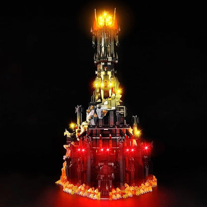 Kyglaring LED Light Kit Compatible with Lego The Lord of The Rings: Barad-dur 10333 Building Blocks Upgraded Lighting Accessories for 10333 Model Set (Model Not Included) Classic Version