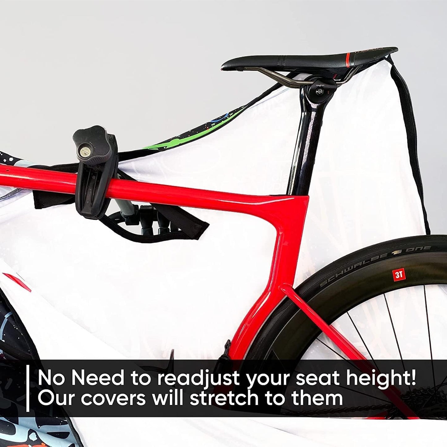 VELOSOCK Bicycle Cover for Car Racks Grafitti - Full Bike Protection, Travel-Friendly, Water-Resistant, and Durable - for ROAD bikes