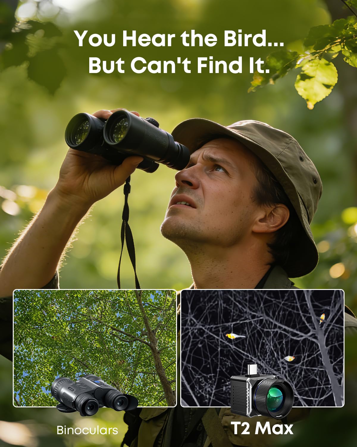 Thermal Master T2 Max - Birdwatching Thermal Camera for Android, 512x384 Super Resolution Thermal Monocular with 50Hz, 15mm Manual Lens, 15x Digital Zoom, 25mK NETD, Wildlife Observation, Black