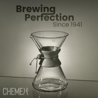 Chemex Ottomatic Pour Over Coffee Maker Set, 40 oz Capacity – Automatic Pour Over Machine with 6 Cup Glass Coffeemaker, Specialty Drip Brewer, Barista Quality Coffee System