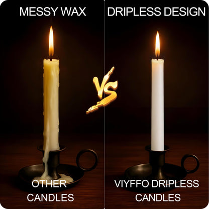 Viyffo 20 Pack White Taper Chime Candles, 4 Inch Mini Unscented Dripless Spell Candles, 1.5 Hour Burn Time for Rituals, Meditation, Prayer, Intention Setting, Altar & Home Décor