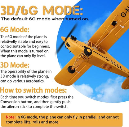 CKYSCHN WLtoys A160 J3 RC Plane 5 Channel RC Airplanes with 3D/6G Mode 3D Brushless RC Planes with 2 Batteries 2.4G Remote Control Airplanes Gifts for Adults