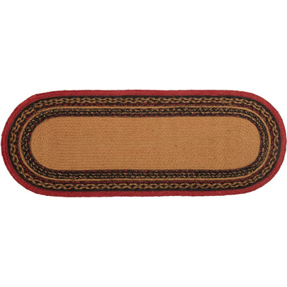 VHC Brands Rustic & Lodge Tabletop & Kitchen-Cumberland Oval Jute Bedding Accessory, Runner 13x36, Almond Tan