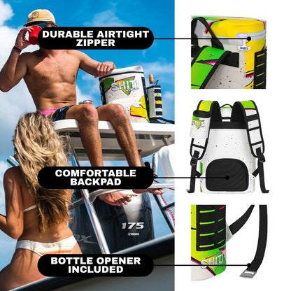 SHITI Coolers Cooler for Camping, Travel, Beach, Soft Lunch Box for Food, Drinks & Ice, Portable, Waterproof 24 Hr Insulated Bag with Shoulder Straps, Customizable (Boozer, 15 Can Cooler)