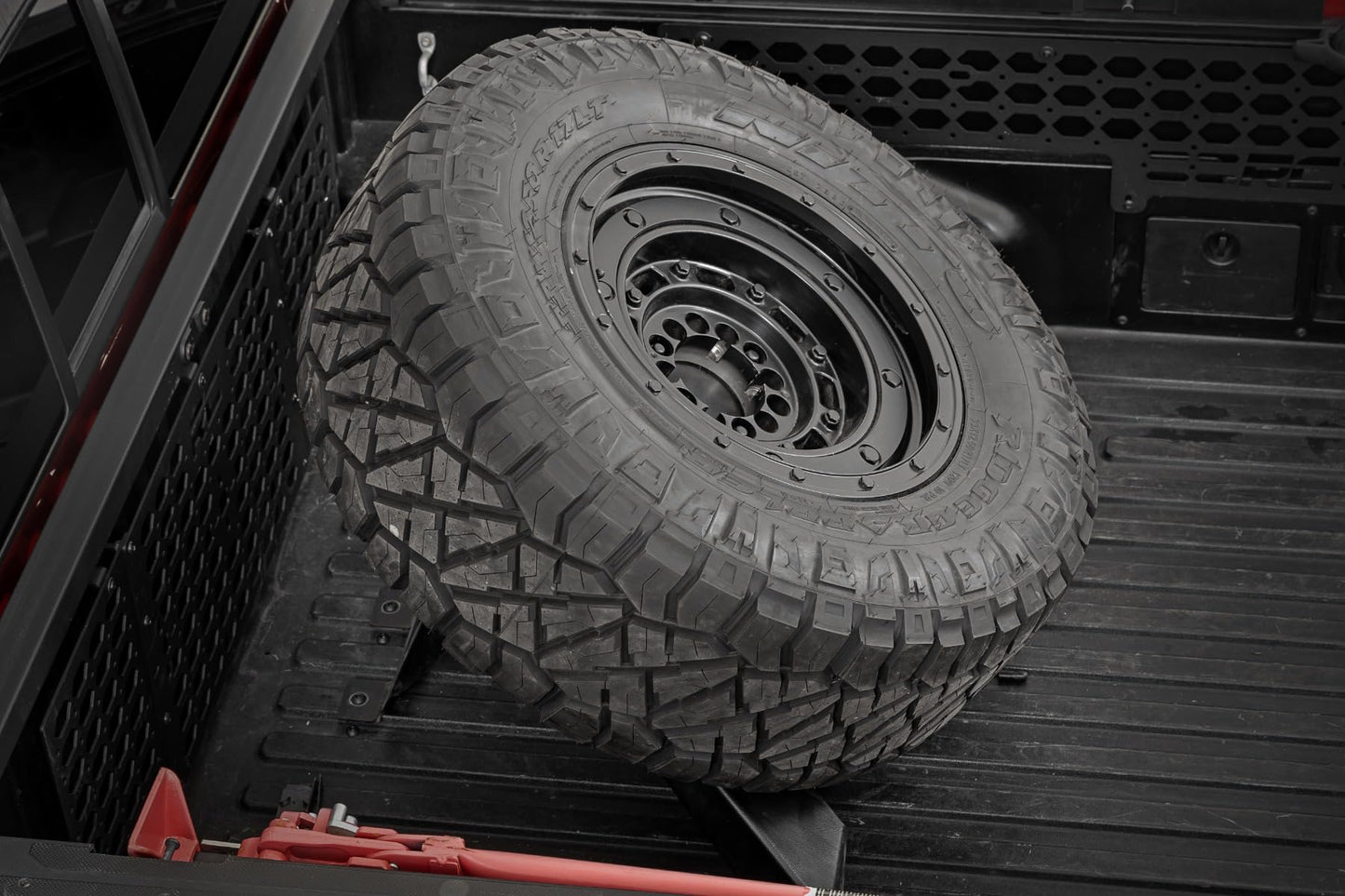 Rough Country Bed Mount Spare Tire Carrier for Toyota Tacoma Trucks (2016-2023) - Fits up to 40" Tires, Off-Road Spare Tire Holder for Truck Beds
