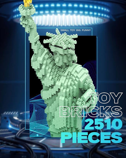 dOvOb Statue of Liberty Micro Mini Blocks Building Set (2510PCS) - Architectural Model Toys