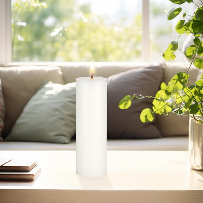 Mega Candles 1 pc Unscented Solid White Pillar Candles, Hand Poured Premium Wax Candle 3 Inch x 9 Inch, Home Décor, Spas, Weddings, Occasions, Party, Centerpieces, Holidays, Vigils, Prayers