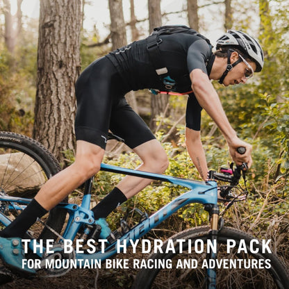 USWE Airborne Limited Race Edition with Water Bladder Included, Hydration Backpack for Men and Women, Ideal for MTB, Cycling, Mountain Biking (9L, Black Grey)
