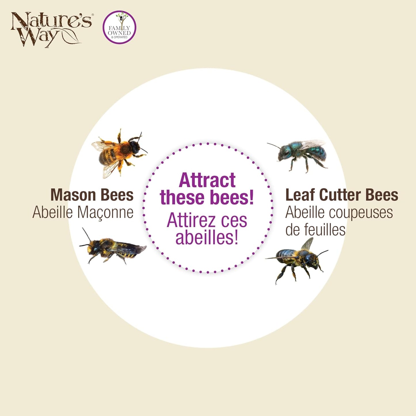 Nature's Way | PWH1-C Teal Bee House - Durable Habitat for Pollinators, Eco-Friendly Design