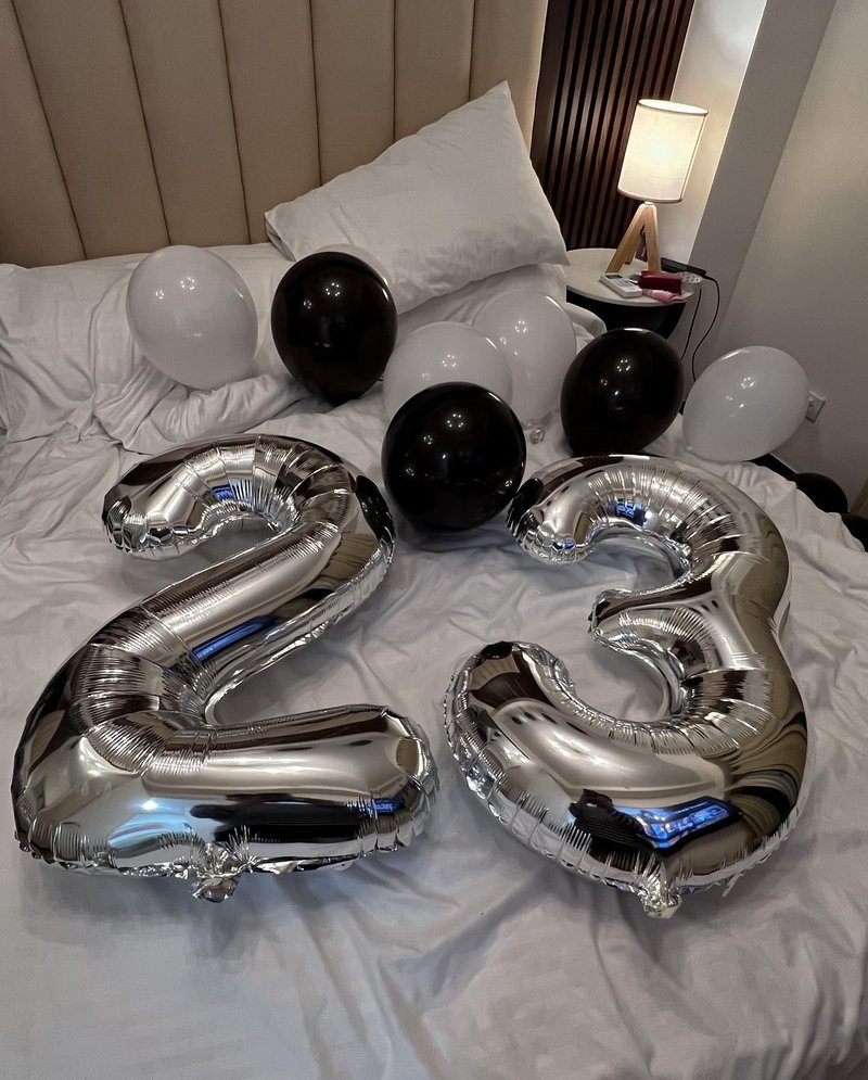 Silver Number 7 Balloon 40 Inch, 7th Birthday Party Decorations for Children, Giant 7 Foil Balloon for Party Supplies