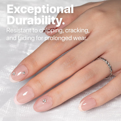 SXC Cosmetics French Tip Press On Nails - Skin Tone Nude and Color Series, Short Coffin X-Pro Tips Starter Kit ST119KIT