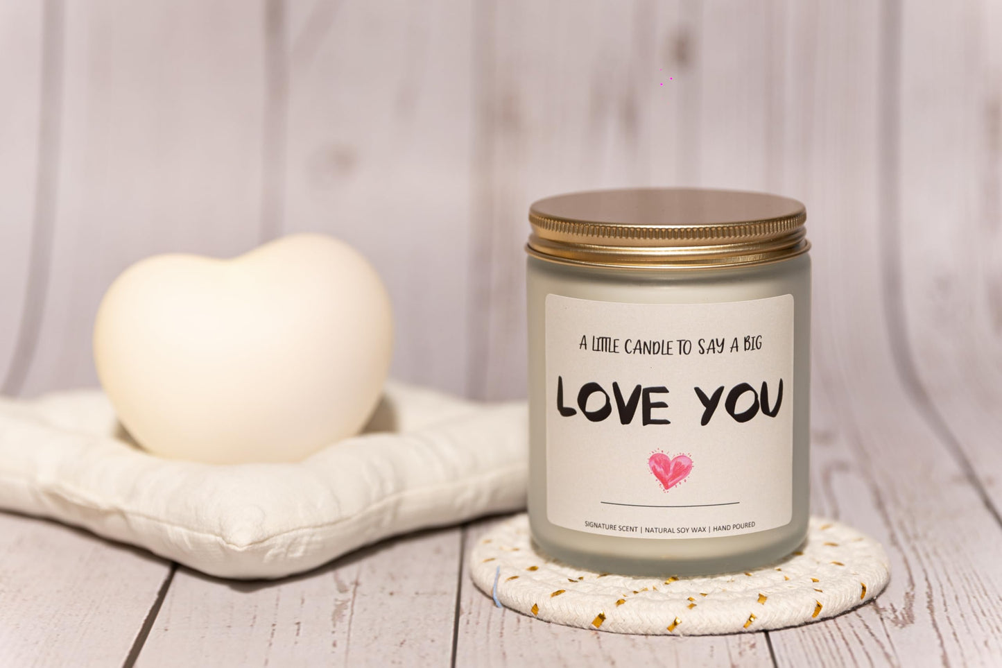 Lavender & Eucalyptus Soy Wax Candle, 7OZ - I Love You Gifts for Her & Him, Romantic Gifts for Her, Love You