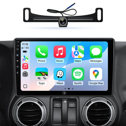 Car Radio for Jeep Wrangler JK Compass Grand Cherokee Dodge Ram Upgrade Stereo Wireless CarPlay Android Auto Touch Screen/Android13/Bluetooth/GPS Navigation/HD Backup Camera