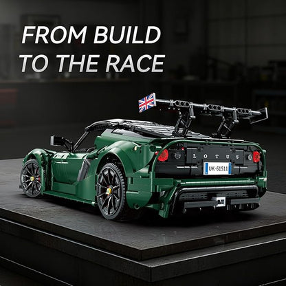 CaDA C61511W 1:8 Lotus Exige Cup 430 Building Block Set Officially Licensed Super Sports Car Model with MOC Collaboration 3730PCS Collectible Racing Car Kit for Adults Enthusiasts