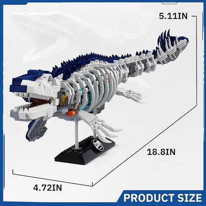 Mechanical Dinosaur Building SetDinosaur World Building BlockJurassic Ocean Animal Collection Toys Gift for Adults Teen Boys 8-12(1026PCS)