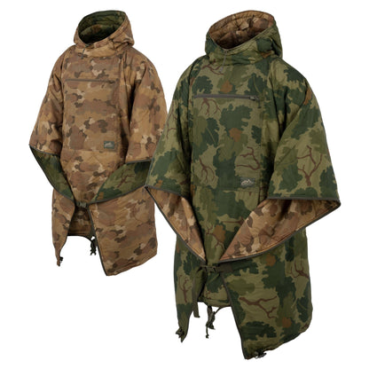 Helikon-Tex Swagman Roll – Mitchell Camo Leaf/Mitchell Camo Clouds Multi-Purpose Military Poncho, Woobie Blanket, Sleeping Bag & Emergency Jacket