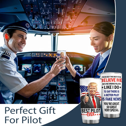 20 oz Tumbler Aviation Gifts | Pilot Accessories for Men, Husband, Boyfriend, Son - Birthday, Christmas, Retirement