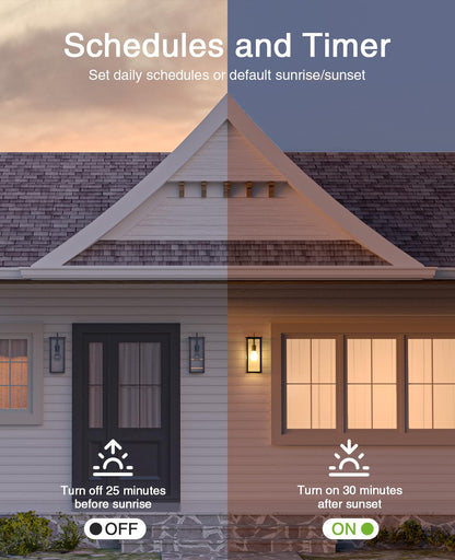 GHome Smart Switch, Smart Wi-Fi Light Switch Works with Alexa and Google Assistant 2.4Ghz, Single-Pole,Neutral Wire Required,UL Certified,Remote/Voice Control, No Hub Required (4 Pack)