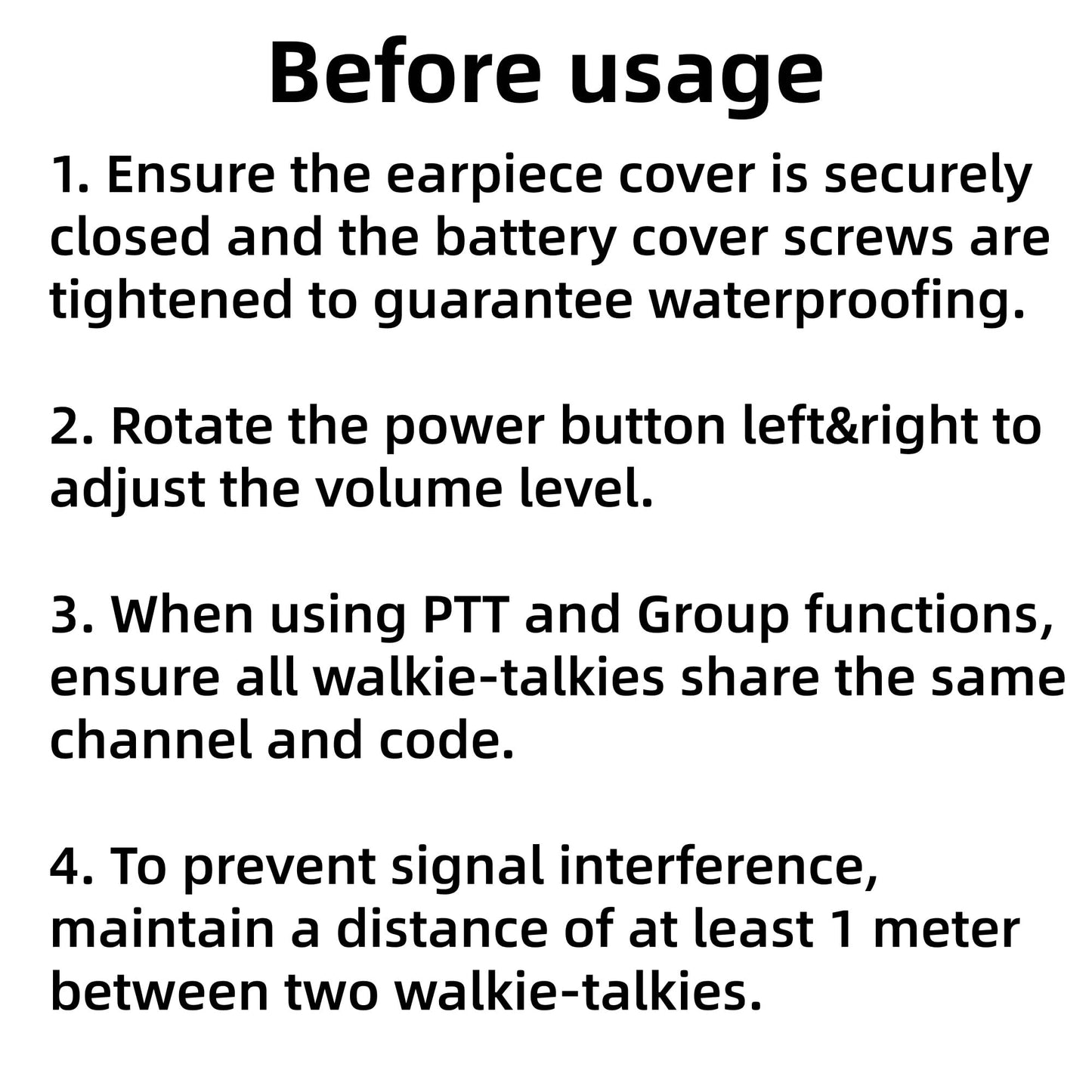 Ketelese T4 Rechargeable Walkie Talkies Long Range, IP67 Waterproof Two Way Radio, 30 Channels Walkie Talkie with Earpiece, TypeC Dock&Cables, NOAA, VOX, Group Call, PTT, 6pack, Balck